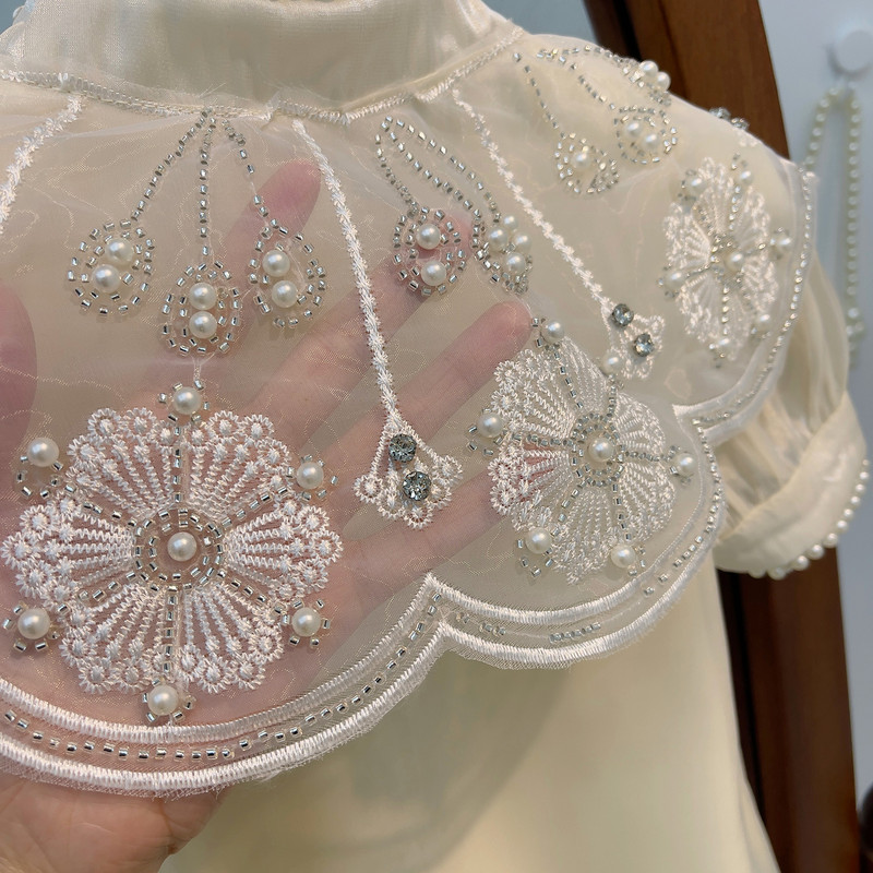 Tüdrukute kleit suvine laste hiina stiilis Cheongsami printsessi kleit Pearl Cloud õlakleit väikesele tüdrukule