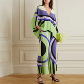 2-dijelni ženski kompleti Ljeto Jesen Cvjetni print Bluza Majica Odijelo Topovi i hlače Odijela Dashiki Afrički komplet Trenirka