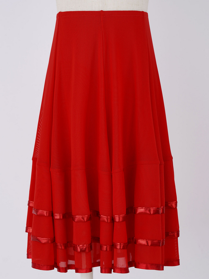 Παιδικά κορίτσια Μακριά φούστα με ριγέ διχτυωτό ύφασμα Casual party Maxi φούστα Παιδική μονόχρωμη φούστα χορού για παράσταση μπαλέτου