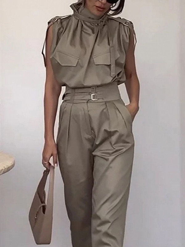 2-osalised naiste komplektid 2023, uus saabumine, suve sügis, sobivad komplektid, kaheosalised komplektid, varrukateta ülemised püksid, ülikonnad, komplektid, riided