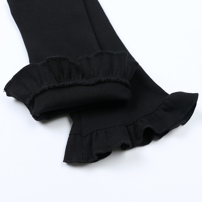 2023 Παιδικά κοριτσίστικα κολάν κολάν με μασίφ ρίγες ψηλό ελαστικό βαμβακερό παντελόνι σε μπότα κομμένο για 12M-8T εφηβικό παντελόνι με βολάν