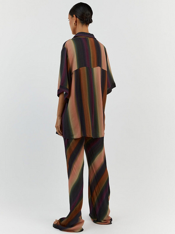 Dvodijelni ženski kompleti 2023. Novi dolazak Proljeće Jesen Odgovarajući setovi S prugama 2-dijelni kompleti Hlače Odijela Odjeća