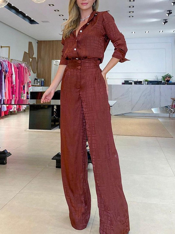 2-dijelni ženski kompleti Odgovarajući setovi Rešetkasti print Dvodijelni kompleti Hlače Odijela Odijela Odjeća 2023 Novi dolazak Proljeće Jesen