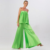 Γυναικεία σετ 2 τεμαχίων 2023 Νέα άφιξη Καλοκαιρινή ασορτί Σετ Εκτύπωση Σετ δύο τεμαχίων Αμάνικο μπλουζάκι και παντελόνι Κοστούμια Ρούχα