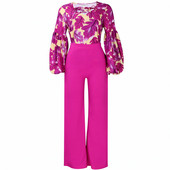 2 τεμάχια γυναικεία σετ 2023 Νέα άφιξη Καλοκαίρι φθινόπωρο ασορτί λουλούδι Print Two Pieces Σετ Τοπ και Παντελόνι Κοστούμια Κοστούμια Ρούχα