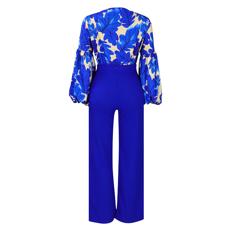 2 τεμάχια γυναικεία σετ 2023 Νέα άφιξη Καλοκαίρι φθινόπωρο ασορτί λουλούδι Print Two Pieces Σετ Τοπ και Παντελόνι Κοστούμια Κοστούμια Ρούχα
