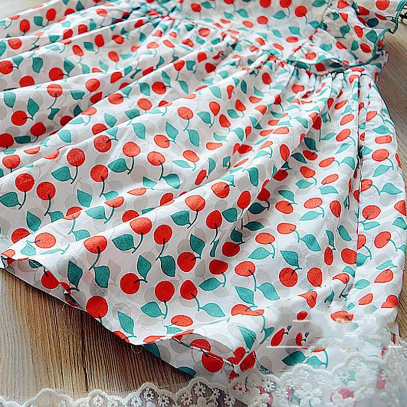 Nova ljetna haljina za djevojčice, dječja, dječja, cvjetna, voćna mala leteći rukav, slatka princeza, klasična haljina, šarm, dječja odjeća