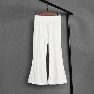 Παιδικό παντελόνι Flare Βρεφικά κορίτσια με ψηλή μέση ελαστικότητα Skinny παντελόνι Άνοιξη Καλοκαίρι Παιδικό παντελόνι με φαρδύ πόδι κορίτσι Ρούχα μαύρο γκρι