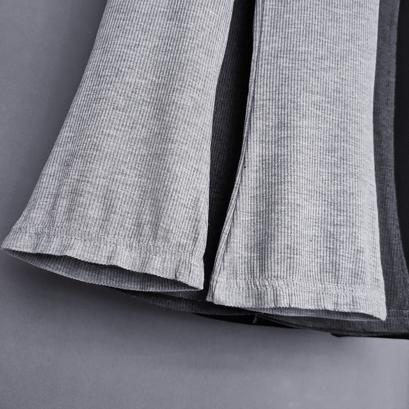 Παιδικό παντελόνι Flare Βρεφικά κορίτσια με ψηλή μέση ελαστικότητα Skinny παντελόνι Άνοιξη Καλοκαίρι Παιδικό παντελόνι με φαρδύ πόδι κορίτσι Ρούχα μαύρο γκρι