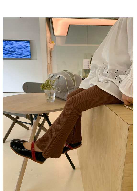 2022. Široke hlače do gležnja, elastični struk, široke nogavice, mekane, jednostavne, ležerne, pamučne, udobne, jesenske, dječje, djevojke