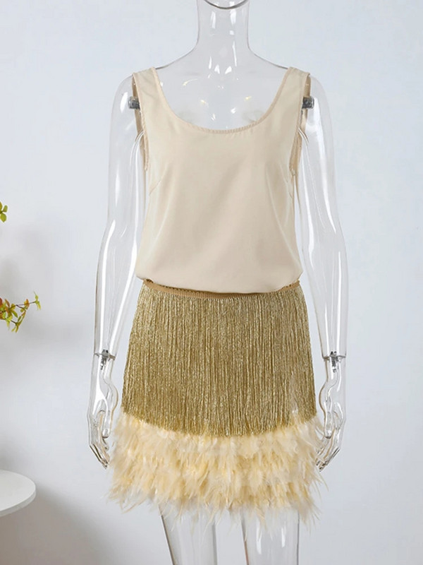 2023, primăvară, vară, femei, sexy, franjuri, vestă, set de fustă, rezervor, teacă, șold, pachet, mini-fuste, costum, ținută de modă pentru femei