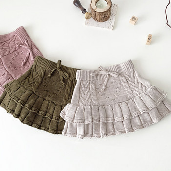 ελάφι jonmi 2023 Νέο Φθινόπωρο νήπια Κορίτσια Πλεκτές Φούστες με στρώσεις βολάν Παχύς Baby Kids Sweet Shorts