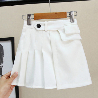 Laste tüdrukute plisseeritud seelikud, mustad valged kooliseelikud 2021. aasta uued teismeliste tüdrukute massiivsed seelikud Laste tantsuriided vanuses 3–13 aastat