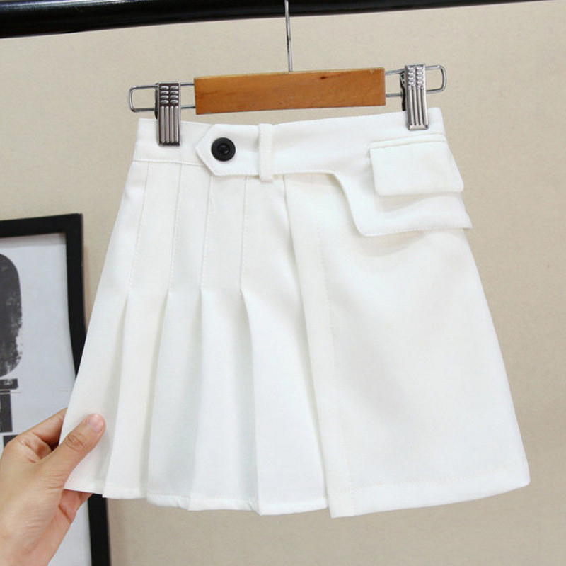 Laste tüdrukute plisseeritud seelikud, mustad valged kooliseelikud 2021. aasta uued teismeliste tüdrukute massiivsed seelikud Laste tantsuriided vanuses 3–13 aastat