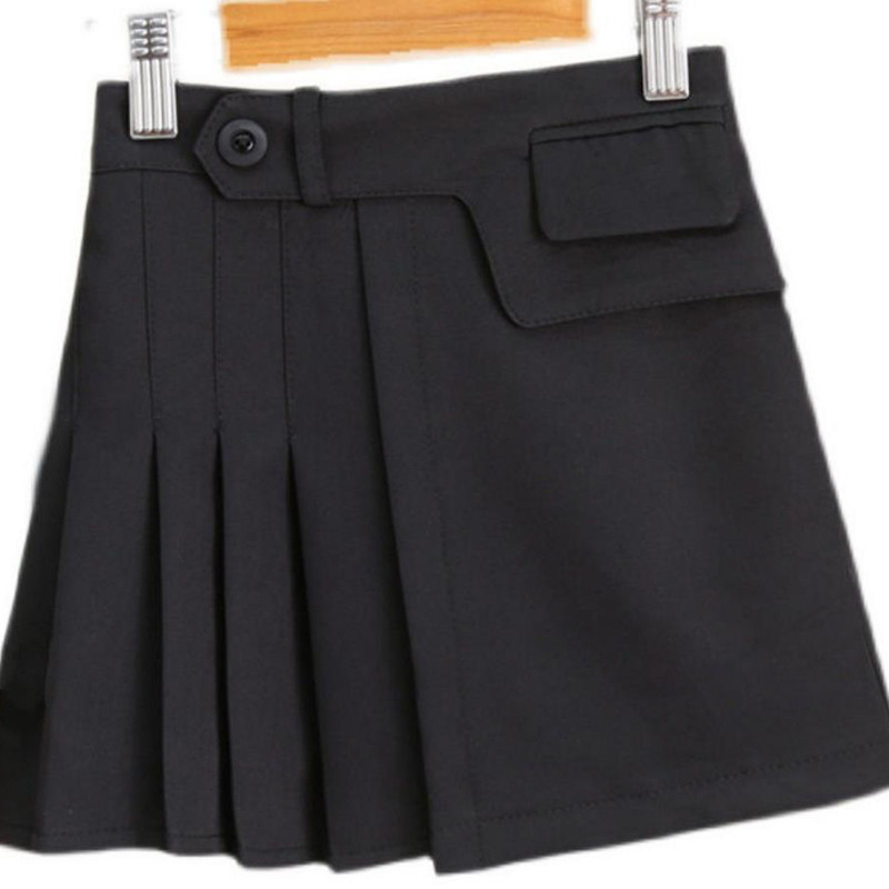 Laste tüdrukute plisseeritud seelikud, mustad valged kooliseelikud 2021. aasta uued teismeliste tüdrukute massiivsed seelikud Laste tantsuriided vanuses 3–13 aastat