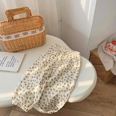 Poiste ja tüdrukute vabaaja puuvillased püksid, sääsetõrjepüksid, mugavad ja vabad Korea kevad- ja sügisväljaanne