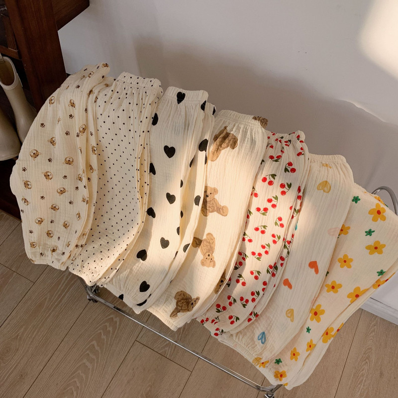 Poiste ja tüdrukute vabaaja puuvillased püksid, sääsetõrjepüksid, mugavad ja vabad Korea kevad- ja sügisväljaanne