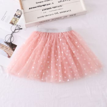 2023 Summer Girls Stars Sequin Mesh Tutu Φούστα Fairy Print Puffy Cake Φούστες Σχολικό κορίτσι Πλισέ πριγκίπισσα