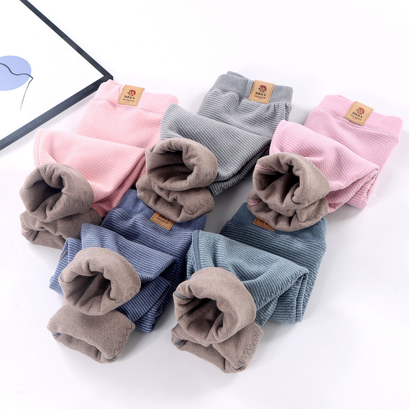 Vruće slatke hlače za djevojčice Dječje dečke Debele tople hlače Zimske dječje ležerne jednobojne mekane hlače Tajice za djevojčice 2-11 godina