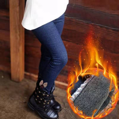 Visokokvalitetne zimske dječje hlače za djevojčice Dječje debele tople zimske proljetne Jean mašne Tajice za djevojčice Dječje hlače Dječje hlače