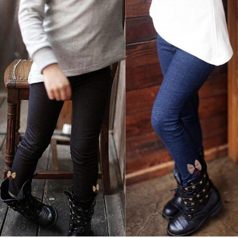 Visokokvalitetne zimske dječje hlače za djevojčice Dječje debele tople zimske proljetne Jean mašne Tajice za djevojčice Dječje hlače Dječje hlače