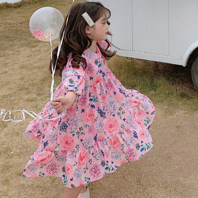 Proljetno-jesenska haljina za djevojčice 2023. Nova haljina princeze s dugim rukavima za zabavu s cvjetnim motivima Slatka dječja odjeća Ležerna odjeća za bebe, djecu i djevojčice