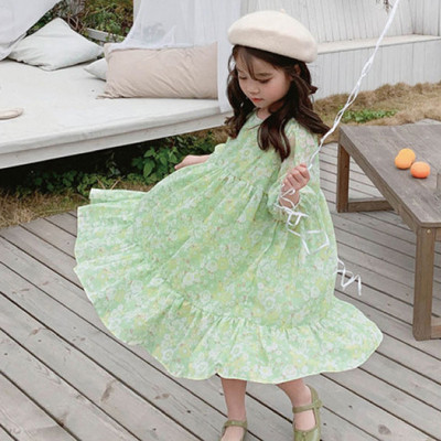 Proljetno-jesenska haljina za djevojčice 2023. Nova haljina princeze s dugim rukavima za zabavu s cvjetnim motivima Slatka dječja odjeća Ležerna odjeća za bebe, djecu i djevojčice
