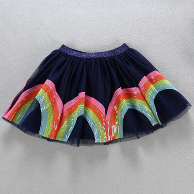 Suknje za djevojčice sa šljokicama Odjeća za bebe Rainbow Plisirana suknja Dječja suknja princeze Baletna tutu mrežasta suknja za djevojčice Dječje suknje za zabave