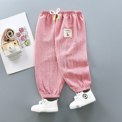 Ljetne hlače u obliku komaraca za djecu, prozračne tanke hlače, široke Haren trenirke za djevojčice, dječačke gaćice na 9 četvrtina