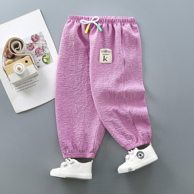 Ljetne hlače u obliku komaraca za djecu, prozračne tanke hlače, široke Haren trenirke za djevojčice, dječačke gaćice na 9 četvrtina