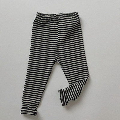 Dječje prugaste tajice Jednobojne vintage tajice Hlače s elastičnim strukom 1-6 godina Dječje ležerne hlače Proljeće Jesen Hlače za djevojčice