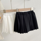 Laste tüdrukute plisseeritud seelikud Beebitüdrukute suvised vabaajaseelikud 2022 Uus saabumine Laste Tutu seelikud Must valge Armsad šifooniseelikud