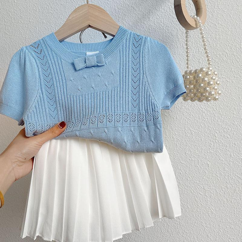 Laste tüdrukute plisseeritud seelikud Beebitüdrukute suvised vabaajaseelikud 2022 Uus saabumine Laste Tutu seelikud Must valge Armsad šifooniseelikud