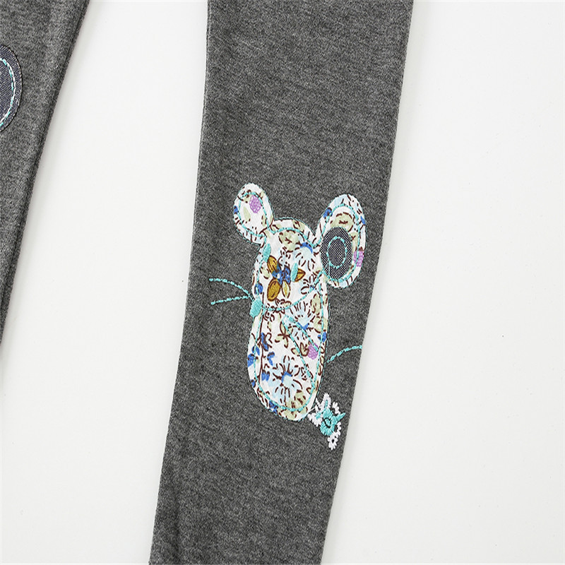 Hüppemeetrid Laste Sügis Kevad Tüdrukud Retuusid Püksid Hiir Tikand Armsad Täispikad Püksid Püksid Laste Riided