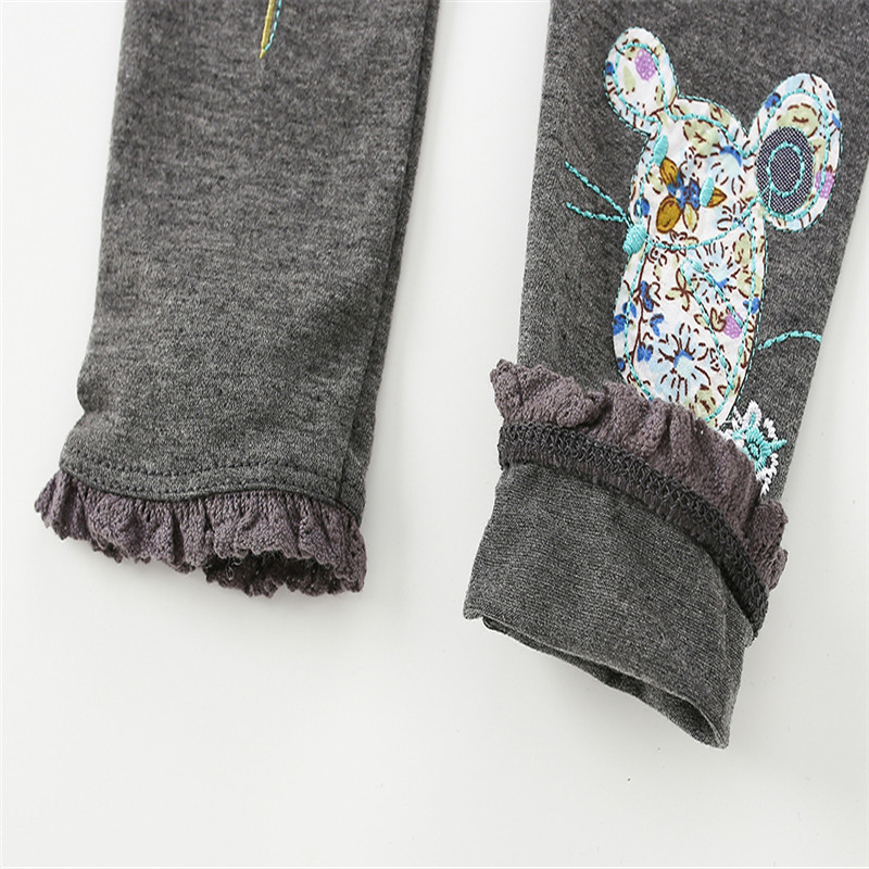 Hüppemeetrid Laste Sügis Kevad Tüdrukud Retuusid Püksid Hiir Tikand Armsad Täispikad Püksid Püksid Laste Riided