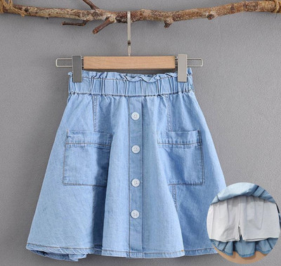 Djevojčice Traper suknje Hlače Novi dolazak 2023. Dječje ljetne pamučne jeans suknje Tinejdžerke Ležerne studentske suknje Plava suknja