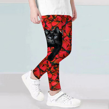 Нов дизайн Панталони с щампи Момичета Ежедневни ретро модел Девети панталони Пролетни и есенни дишащи панталони Йога клинове