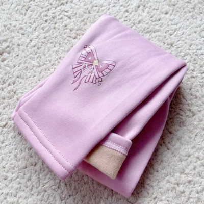 Sweet Girls Tajice s mašnom Baršunaste hlače Jesen Zima Dječje Pamučne rastezljive Tople hlače Uske hlače za djevojčice s elastičnim strukom