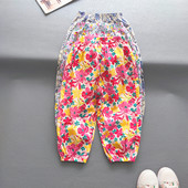 Suvised Beebid Tüdrukud Poisid Lahedad hingavad rannapüksid Armsad tüdrukud Lilled Püksid Lapsed Vabaajakirjaga Sissetõmmatavad jalapüksid