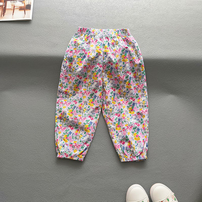 Suvised Beebid Tüdrukud Poisid Lahedad hingavad rannapüksid Armsad tüdrukud Lilled Püksid Lapsed Vabaajakirjaga Sissetõmmatavad jalapüksid