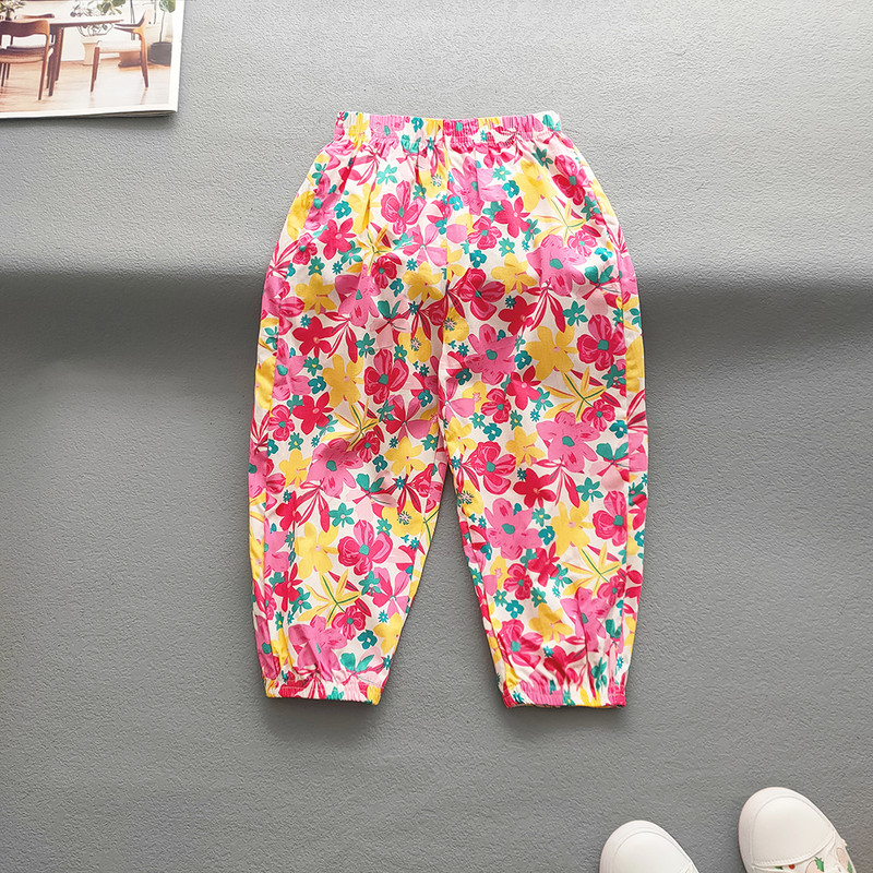 Suvised Beebid Tüdrukud Poisid Lahedad hingavad rannapüksid Armsad tüdrukud Lilled Püksid Lapsed Vabaajakirjaga Sissetõmmatavad jalapüksid