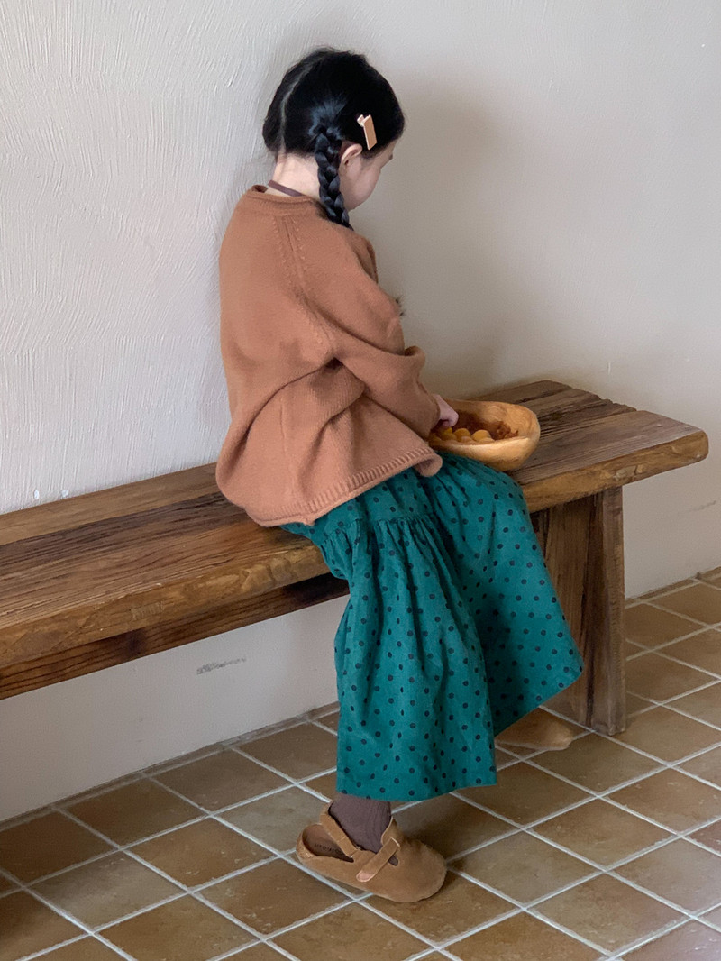 Sügistalvise moe täpitrükiga velvetist seelikud tüdrukutele avar soe seelik