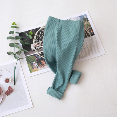 Kevad-sügis ühevärvilised puuvillased püksid Tüdrukutele Õhukesed SÄÄRSED Imikud Lapsed Elastsed püksid Lasteriided