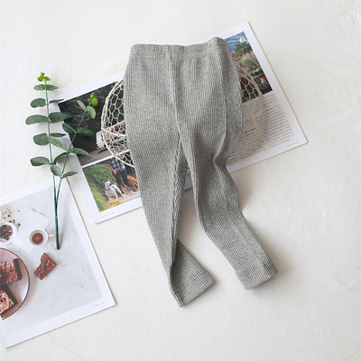Kevad-sügis ühevärvilised puuvillased püksid Tüdrukutele Õhukesed SÄÄRSED Imikud Lapsed Elastsed püksid Lasteriided