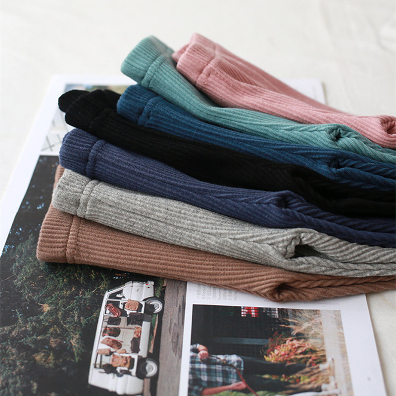 Kevad-sügis ühevärvilised puuvillased püksid Tüdrukutele Õhukesed SÄÄRSED Imikud Lapsed Elastsed püksid Lasteriided