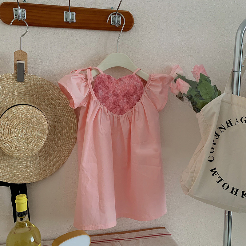 Haljina za djevojčice, ljetna nova korejska dječja lutka s naramenicama, slatka haljina za princezu, moderna dječja odjeća s cvijećem