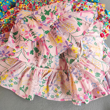 Βρεφικά κορίτσια με βολάν φούστες τούρτας για το καλοκαίρι Χαριτωμένο μωρό πριγκίπισσα φούστα Παιδικό tutu Ball gown Φούστα κορίτσι Βαμβακερές φούστες εκτύπωσης