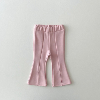 2022 Пролет Есен Нови панталони Корейски стил Детско облекло Предни разделени рогови панталони Детски панталони Модни панталони за момичета