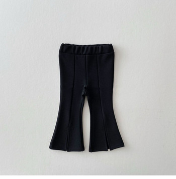 2022 Пролет Есен Нови панталони Корейски стил Детско облекло Предни разделени рогови панталони Детски панталони Модни панталони за момичета