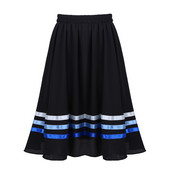 Fuste Maxi Fete Sifon Talie elastica Cerc complet Panglici Fusta lunga uniforma in linie A pentru dans Rochie pentru balet Copii 6-12 ani